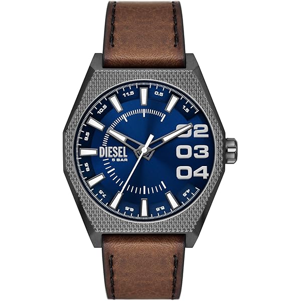 Amazon.com: Diesel Rasp Stainless Steel and Leather Three-Hand